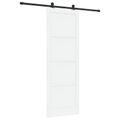 vidaXL Posuvné dvere Biela a čierna 83 x 232 cm Borovicový masív