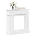 vidaXL Rám krbu Biela s vysokým leskom 102 x 26 x 100 cm