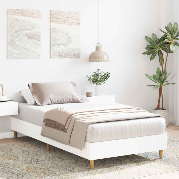 vidaXL Rám postele Biela 80 x 200 cm Kompozitné drevo
