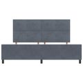 vidaXL Posteľ s pružinovým rámom Tmavo šedá 200 x 200 cm Zamat