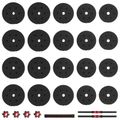vidaXL 2-v-1 činkový set 40 kg Čierna a červená