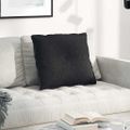 vidaXL Poduška na chrbát Čierna 60 x 19 x 50 cm látka