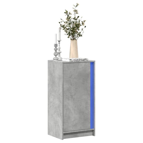vidaXL Komoda s LED betónová sivá 42,5x34x85 cm kompozitné drevo