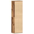 VidaXL Skrinka na topánky Old Wood 54x34x183 cm Engineered Wood