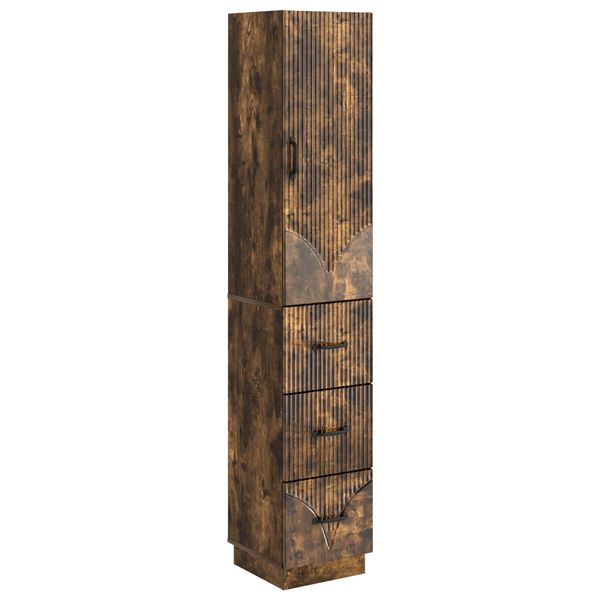 vidaXL Sada skríň 2 pcs Dymový dub 33 x 34,5 x 87 cm Kompozitné drevo