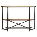 vidaXL Konzolový stolík 110x42x76 cm surový mangový masív