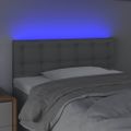 vidaXL Čelo postele s LED bledosivé 100x5x78/88 cm látka