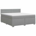 vidaXL Posteľ boxspring s matracom Svetlosivá 140 x 200 cm Látka
