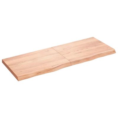 vidaXL Stolová doska bledohnedá 160x60x(2-6) cm ošetrený masívny dub