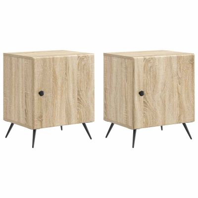 vidaXL Nočný stolík 2 pcs Dub sonoma 43 x 34,5 x 50 cm