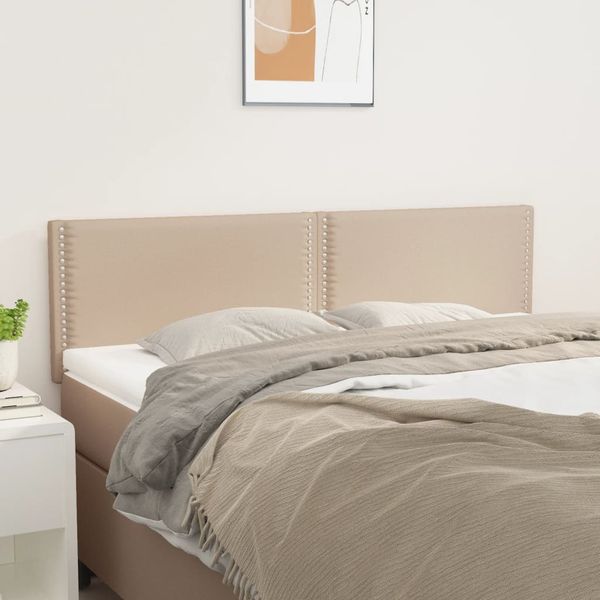 vidaXL Čelá postelí kapučínové 144x5x78/88 cm umelá koža
