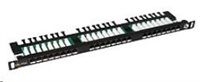 Solarix - 19" Patch panel 24xRJ45 CAT5E UTP 0,5U čierna