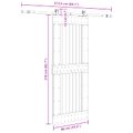 vidaXL Posuvné dvere NARVIK Prírodná a čierna 90 x 210 cm (213,5 cm)