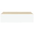 vidaXL Zásuvkové police nástenné 2 ks dubové a biele 40x23,5x10 cm MDF