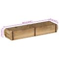vidaXL Podnos 4 ks Hnedá 57 x 15 x 9 cm Masívne obnovené drevo