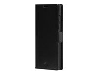 Pouzdro s klopou pro mobilní telefon - kůže full-grain - černá - pro Samsung Galaxy S22 Ultra