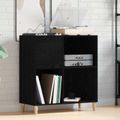 vidaXL Skrinka na gramofónové platne Čierny dub 84,5 x 38 x 89 cm