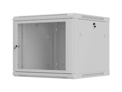 Lanberg nástenná inštalačná skriňa 19'' 9U 600X600 šedé perforované dvere (ploché balenie)