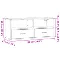 vidaXL TV skrinka hnedý dub 100x31x39,5 cm kompozitné drevo a kov
