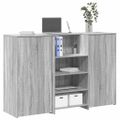 vidaXL Recepčný stôl sivý dub sonoma 155x50x103,5 cm kompozitné drevo