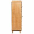 vidaXL Highboard Svetlohnedá 40 x 33 x 110 cm mangový masív