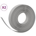 vidaXL Záhradné obruby 2 ks sivé 10 m 10 cm polyetylén