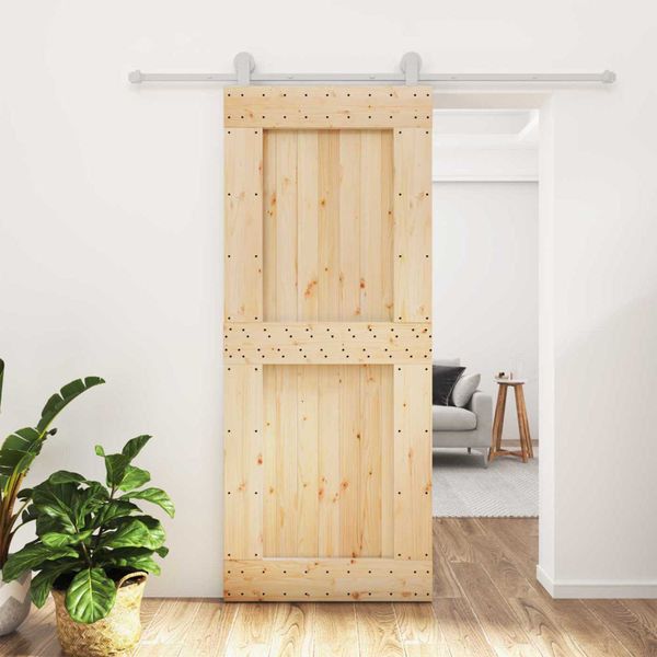 vidaXL Posuvné dvere Prírodná a biela 85 x 210 cm