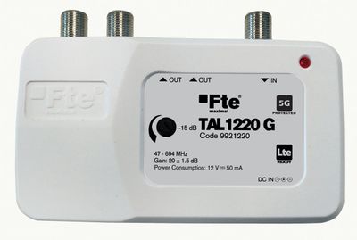 FTE linkový zosilňovač TAL 1220G 5G LTE, s reguláciou zisku, 2x výstup