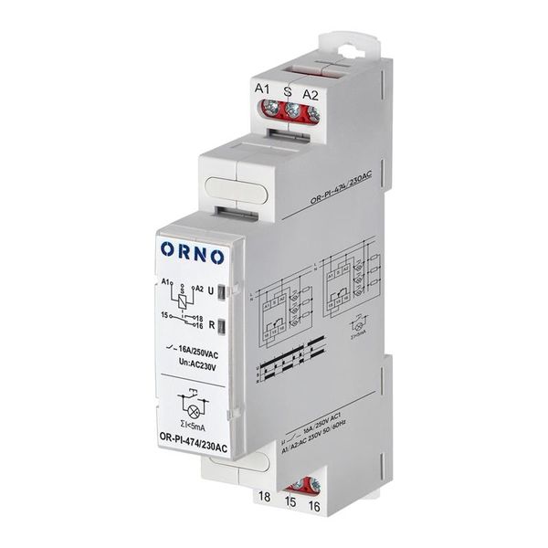 Relé impulzní bistabilní ORNO OR-PI-474/230AC Economic, 16A, 230 VAC