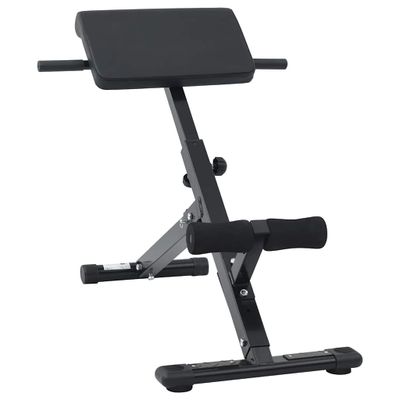 vidaXL Bench na hyperextenziu Čierna 100,5 x 70 x 78 cm