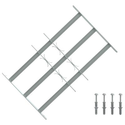 vidaXL Zabezpečovacia mriežka na okná s 3 priečkami 3 pcs 430-740 mm