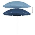 vidaXL Záhradný slnečník, oceľová tyč, modrý 180 cm