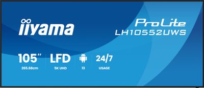 105'' iiyama LH10552UWS-B1AG: IPS, 5K, USB-C, 24/7