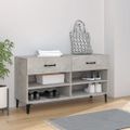 vidaXL Botník betónovo sivý 102x35x55cm spracované drevo