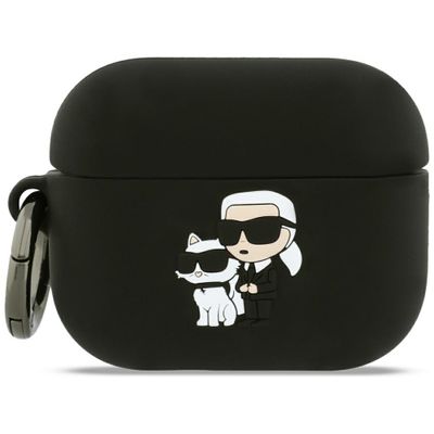 Karl Lagerfeld Silicone Karl & Choupette Head puzdro pre AirPods Pro 3 ružové