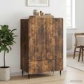 vidaXL Servírovacia skriňa Dymový dub 66 x 34,5 x 97 cm