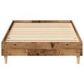 vidaXL Posteľný rám bez matraca staré drevo 75x190 cm kompozitné drevo