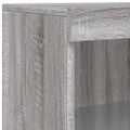 vidaXL Komoda s LED svetlami sivá sonoma 181,5x37x100 cm