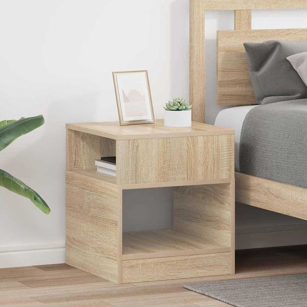 vidaXL Koncový stôl 2 pcs Sonoma dub 40,5 x 40 x 45 cm