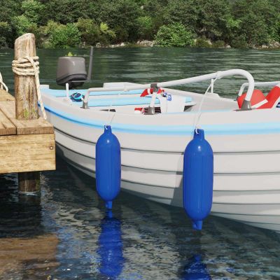 vidaXL Nárazníky na člny 2 ks Ø 16 x 58 cm Modrá PVC