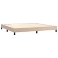 vidaXL Boxspring posteľ s matracom kapučínová 200x200 cm umelá koža