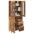 vidaXL Highboard 2 ks Staré drevo 69,5 x 34 x 180 cm Kompozitné drevo