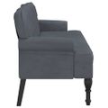 vidaXL Lavička s operadlom tmavosivá 119,5x64,5x75 cm zamat