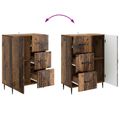vidaXL Servírovacia skriňa so zásuvkou Staré drevo 66 x 34,5 x 89,5 cm