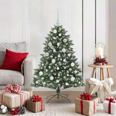 vidaXL Umelý vianočný stromček Zelená 120 cm PVC, plast a oceľ