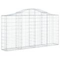 vidaXL Oblúkové gabiónové koše 10 ks 200x30x100/120cm pozinkov. železo