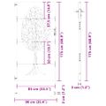 vidaXL Záhradná brána 85x175 cm z kortenovej ocele, dizajn stromu