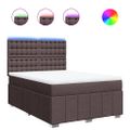 vidaXL Boxspring posteľ s matracom tmavohnedá 160x200 cm látka