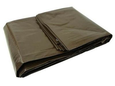 Plachta PP/PE nepromokavá extra silná, hnědá, 6x12m GEKO