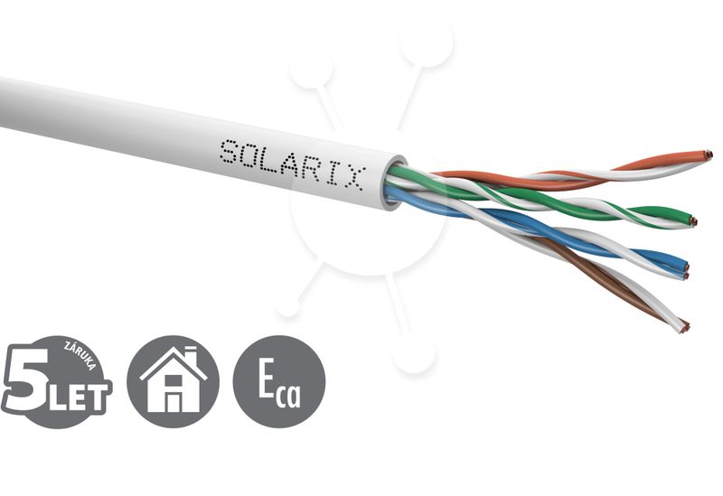 Inštalačný kábel Solarix CAT5E UTP PVC Eca 305m/box SXKD-5E-UTP-PVC